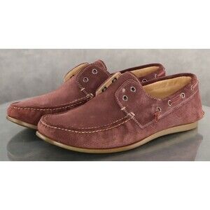 John Varvatos Schooner Men's Laceless Boat Shoes Size 12 M Leather Tan
